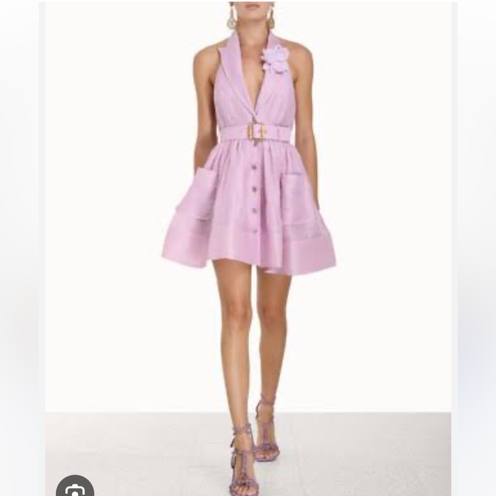 Zimmermann Lilac Halter Dress